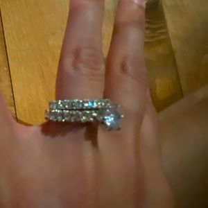 Engagement/wedding band and ring